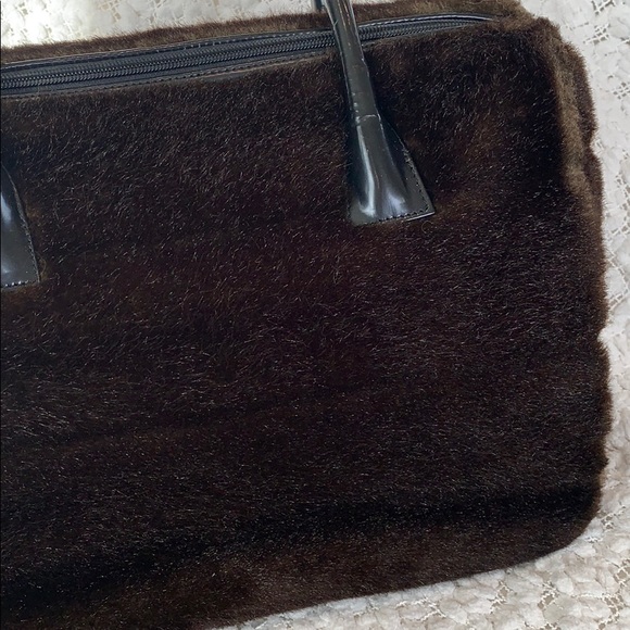 BCBGMaxAzria Brown & Black Faux Fur Purse - Picture 7 of 16